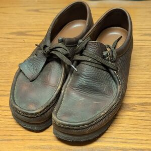 Clarks Wallabees Dark Brown Leather Loafers